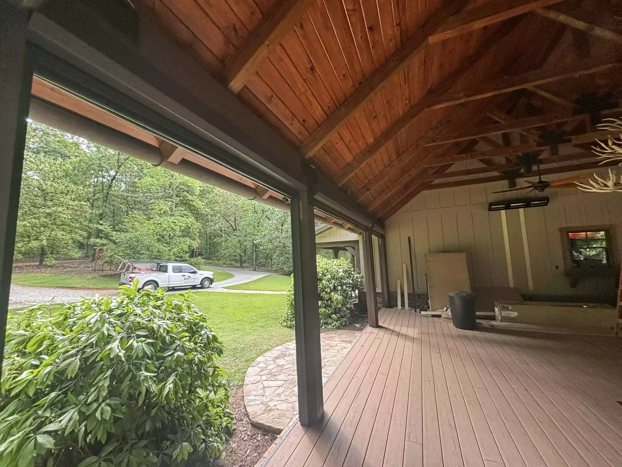 9 motorized bug screens with vinyl units plus wind sensor and 16 channel remote from Phantom Screens Atlanta